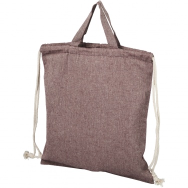 Logo trade promotional products image of: Pheebs 150 g/m² recycled drawstring bag 6L