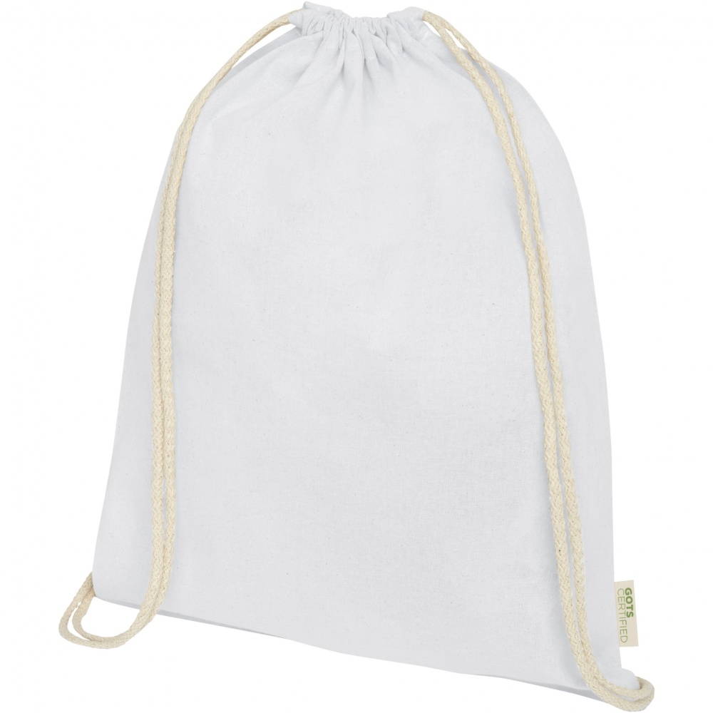 Logo trade advertising products image of: Orissa 100 g/m² organic cotton drawstring bag 5L