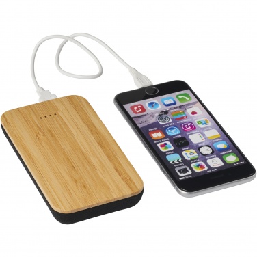 Logotrade promotional giveaway image of: Future 6000 mAh bamboo/fabric wireless power bank