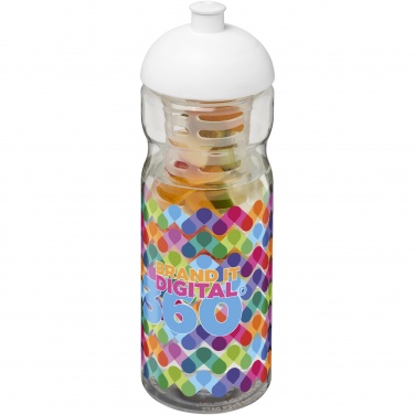 Logo trade promotional gifts image of: H2O Active® Base 650 ml dome lid sport bottle & infuser