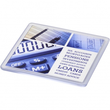 Logotrade promotional item picture of: Ellison square plastic coaster with paper insert