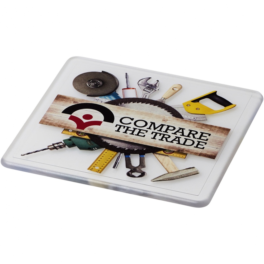 Logotrade promotional merchandise picture of: Renzo square plastic coaster