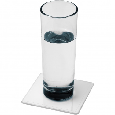Logo trade promotional merchandise picture of: Renzo square plastic coaster