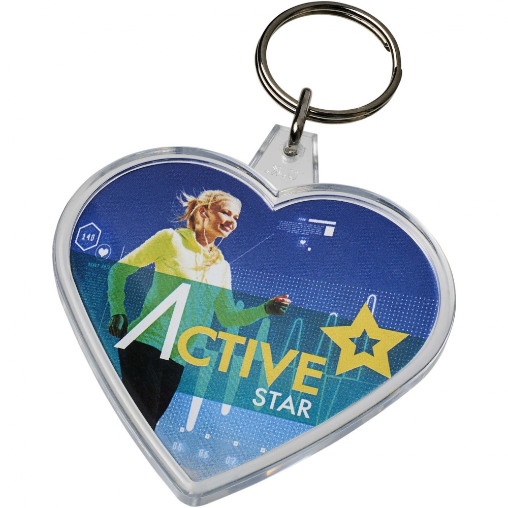 Logo trade advertising products picture of: Combo heart-shaped keychain