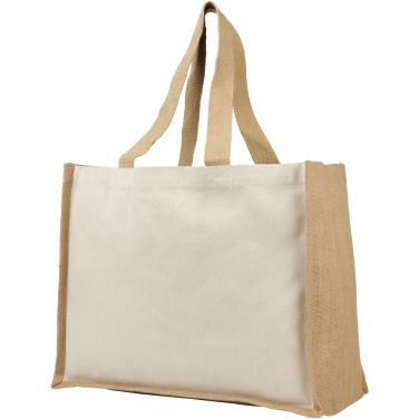 Logotrade promotional product picture of: Varai 320 g/m² canvas and jute shopping tote bag 23L