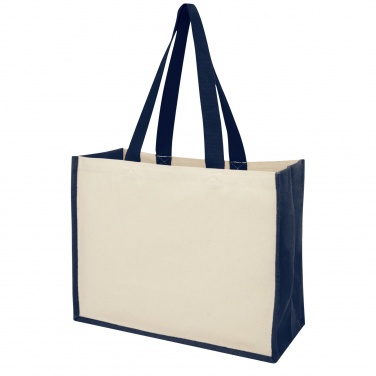 Logo trade advertising products image of: Varai 320 g/m² canvas and jute shopping tote bag 23L