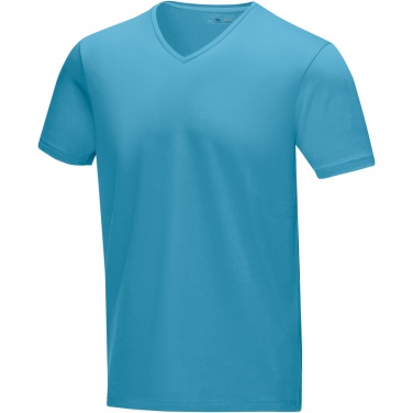 Logo trade promotional products image of: Kawartha short sleeve men's organic V-neck t-shirt