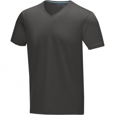 Logotrade promotional product picture of: Kawartha short sleeve men's organic V-neck t-shirt