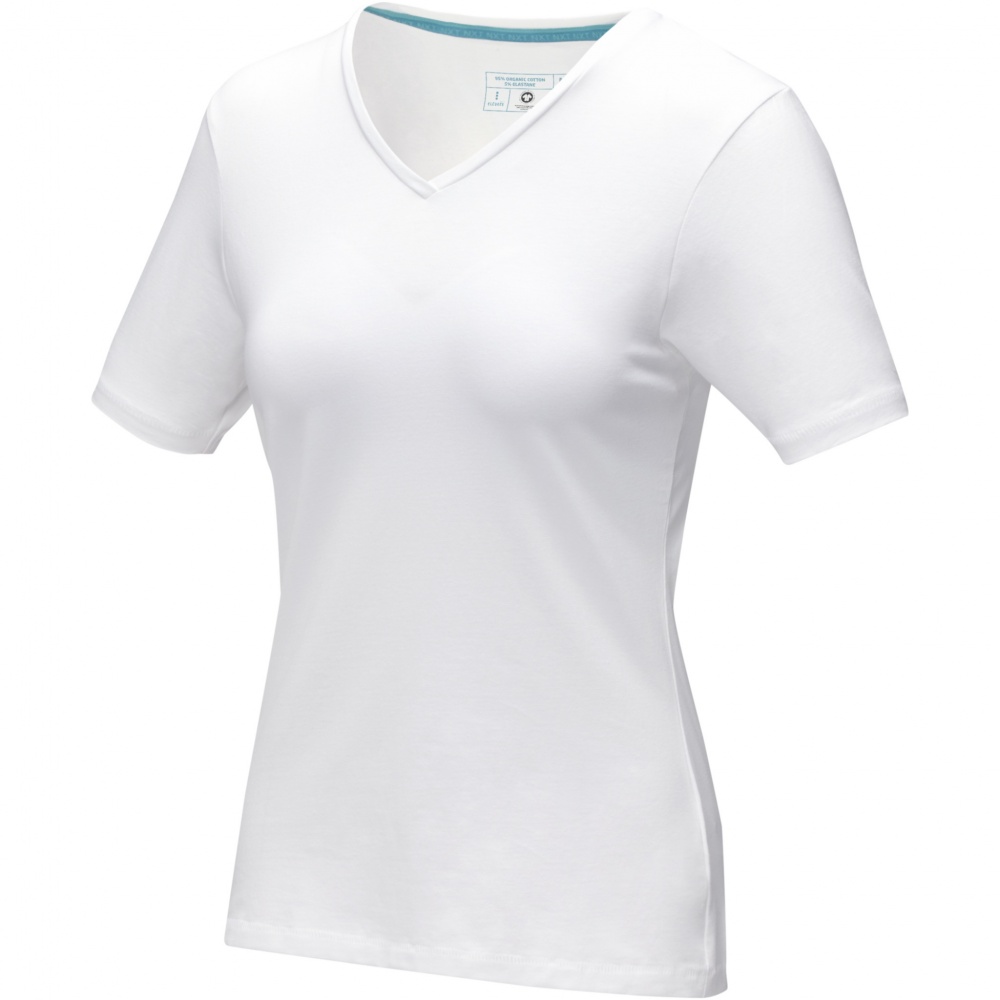 Logo trade promotional gift photo of: Kawartha short sleeve women's organic V-neck t-shirt