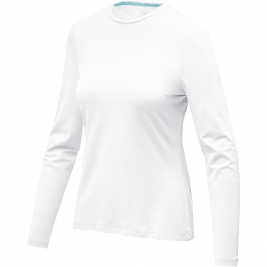 Logo trade promotional merchandise image of: Ponoka long sleeve women's organic t-shirt