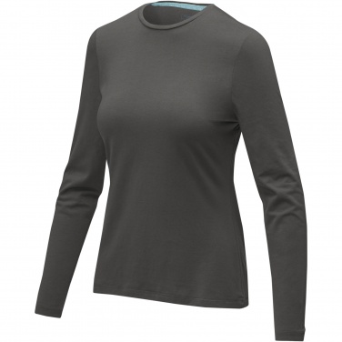 Logo trade business gift photo of: Ponoka long sleeve women's organic t-shirt