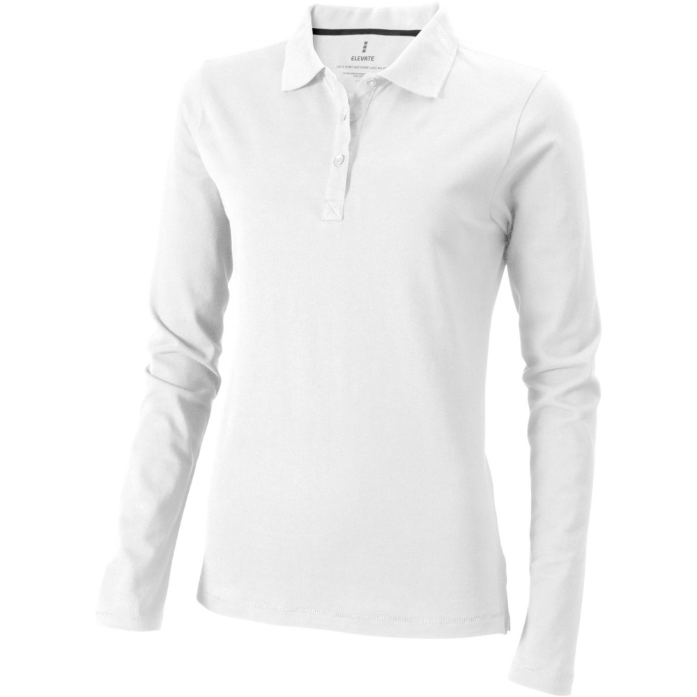 Logo trade promotional products image of: Oakville long sleeve women's polo