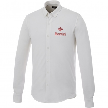 Logo trade promotional giveaway photo of: Bigelow long sleeve men's pique shirt