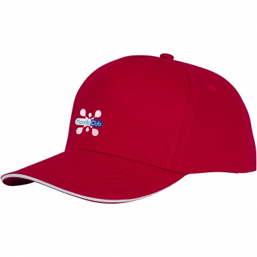 Logo trade promotional merchandise image of: Ceto 5 panel sandwich cap