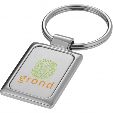 Logo trade promotional merchandise picture of: Sergio rectangular metal keychain