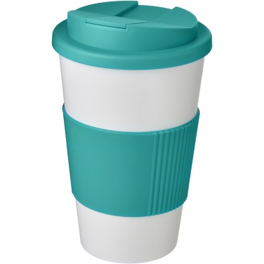 Logotrade promotional item image of: Americano® 350 ml tumbler with grip & spill-proof lid