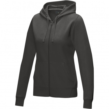 Logo trade promotional gifts picture of: Ruby women’s organic recycled full zip hoodie