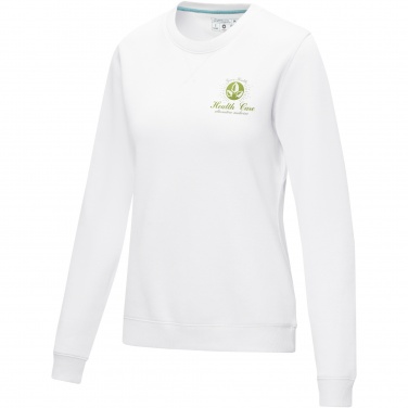 Logo trade promotional gifts image of: Jasper women’s organic recycled crewneck sweater