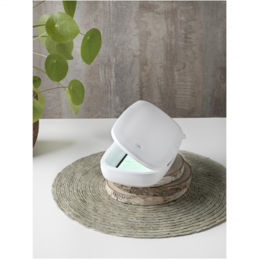 Logo trade promotional item photo of: Capsule UV smartphone sanitizer with 5W wireless charging pad