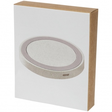 Logo trade business gift photo of: Naka 5W wheat straw wireless charging pad