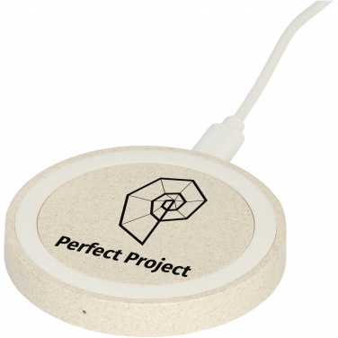 Logotrade corporate gifts photo of: Naka 5W wheat straw wireless charging pad