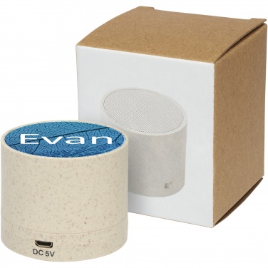 Logo trade corporate gifts picture of: Kikai wheat straw Bluetooth® speaker