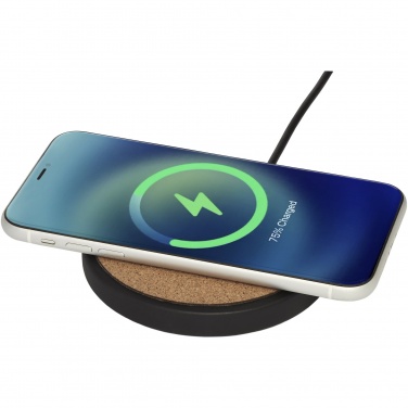 Logo trade business gift photo of: Kivi 10W limestone/cork wireless charging pad