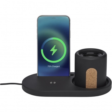Logo trade advertising products image of: Klip 5W wireless charging desk organizer