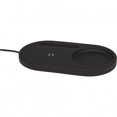 Logo trade promotional items image of: Klip 5W wireless charging desk organizer