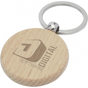 Logotrade promotional items photo of: Giovanni beech wood round keychain