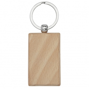 Logotrade business gift image of: Gian beech wood rectangular keychain
