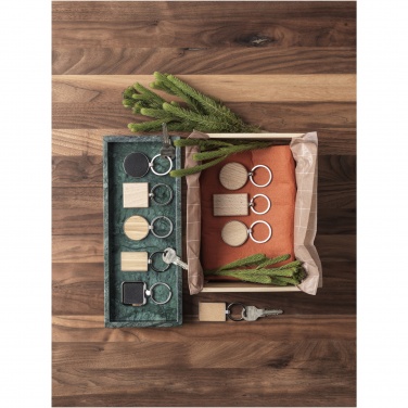Logotrade promotional gift image of: Gian beech wood rectangular keychain