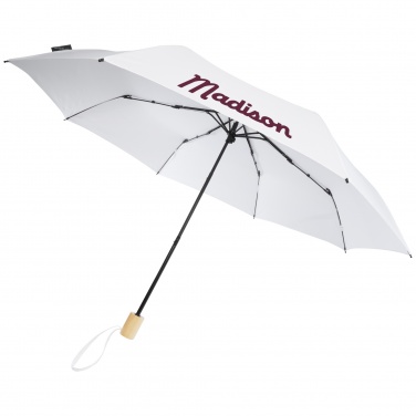Logo trade promotional giveaways image of: Birgit 21'' foldable windproof recycled PET umbrella