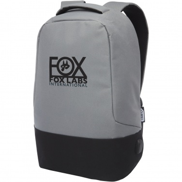 Logo trade corporate gifts image of: Cover GRS RPET anti-theft backpack 18L