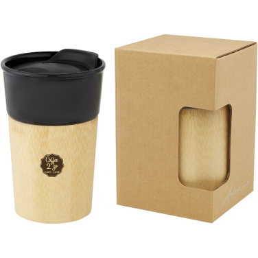 Logotrade corporate gift picture of: Pereira 320 ml porcelain mug with bamboo outer wall