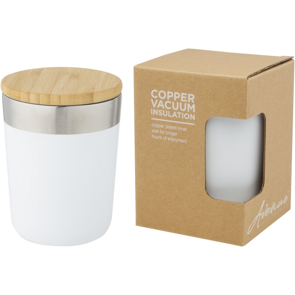 Logo trade promotional products picture of: Lagan 300 ml stainless steel tumbler with bamboo lid