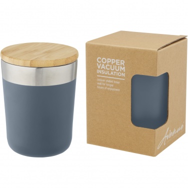 Logo trade promotional merchandise photo of: Lagan 300 ml stainless steel tumbler with bamboo lid