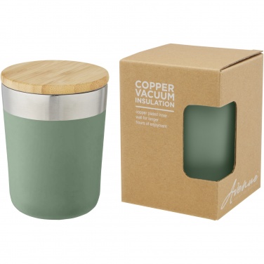 Logotrade promotional giveaway image of: Lagan 300 ml stainless steel tumbler with bamboo lid