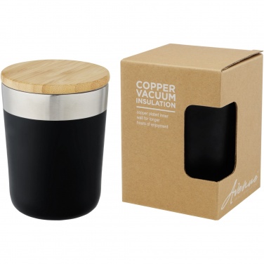 Logotrade promotional item image of: Lagan 300 ml stainless steel tumbler with bamboo lid