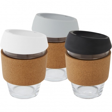 Logo trade promotional product photo of: Lidan 360 ml borosilicate glass tumbler with silicone lid