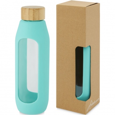 Logo trade promotional gifts picture of: Tidan 600 ml borosilicate glass bottle with silicone grip