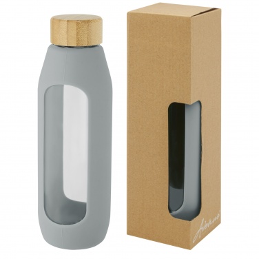 Logotrade promotional merchandise photo of: Tidan 600 ml borosilicate glass bottle with silicone grip