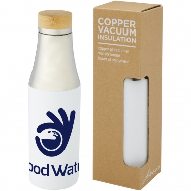 Logotrade promotional merchandise photo of: Hulan 540 ml copper vacuum insulated stainless steel bottle with bamboo lid