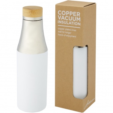 Logotrade business gift image of: Hulan 540 ml copper vacuum insulated stainless steel bottle with bamboo lid