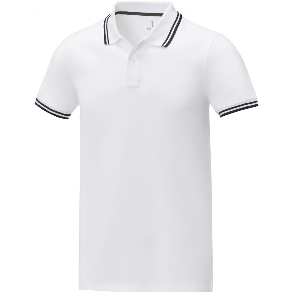 Logo trade business gifts image of: Amarago short sleeve men's tipping polo