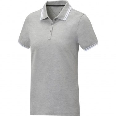 Logo trade promotional gift photo of: Amarago short sleeve women's tipping polo