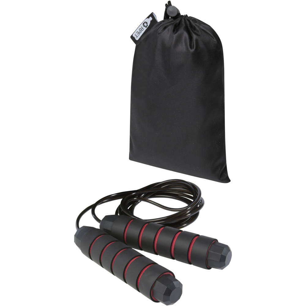 Logo trade promotional gift photo of: Austin soft skipping rope in recycled PET pouch