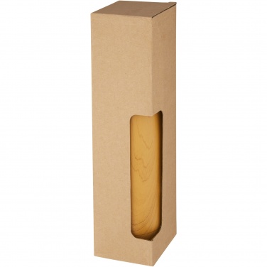 Logo trade promotional gifts image of: Cove 500 ml vacuum insulated stainless steel bottle with wood print