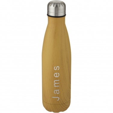 Logo trade promotional products picture of: Cove 500 ml vacuum insulated stainless steel bottle with wood print