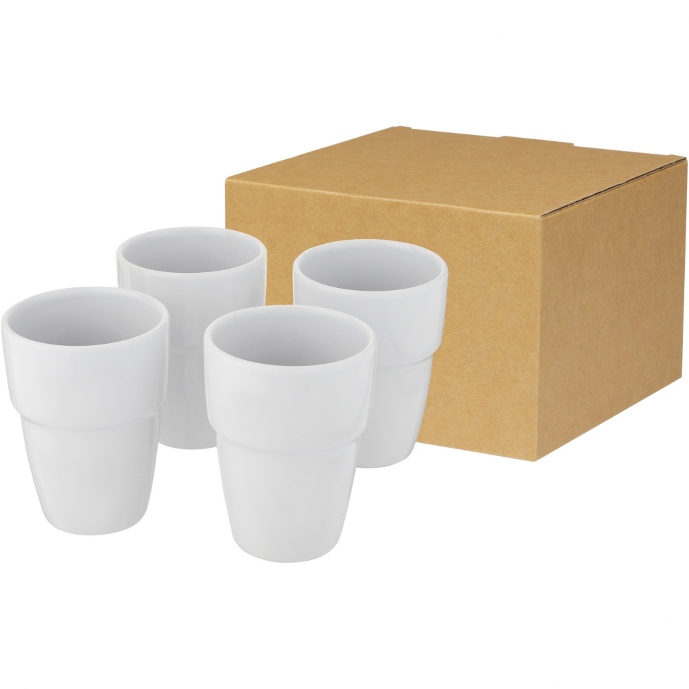 Logo trade promotional items image of: Staki 4-piece 280 ml stackable mug gift set